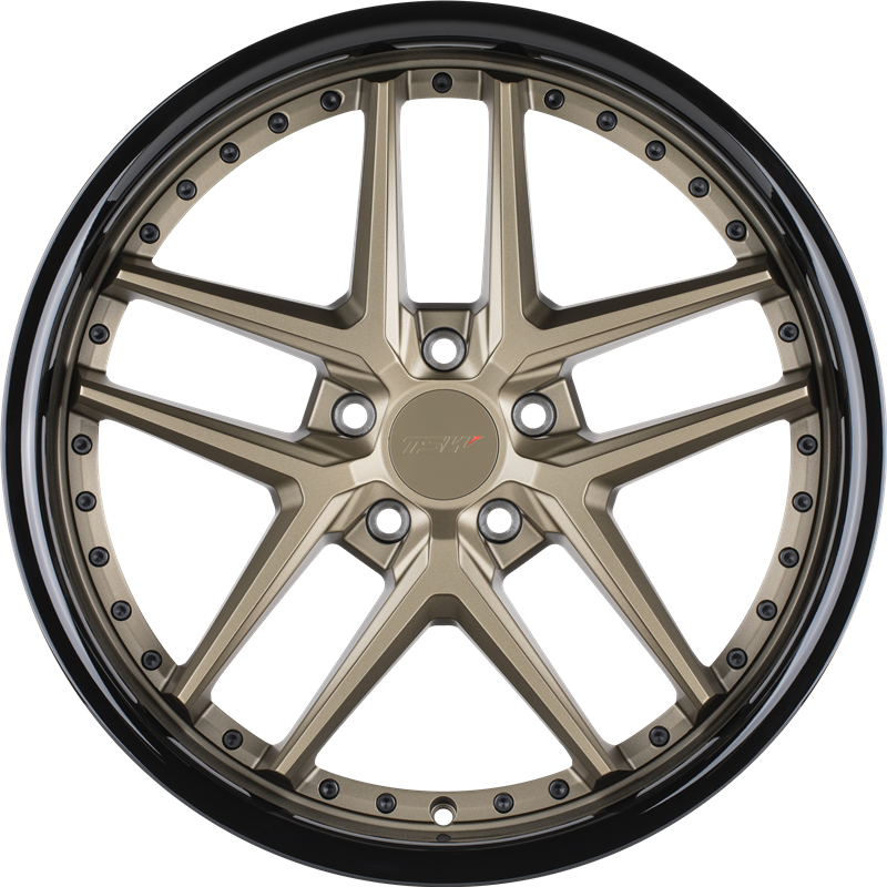 TSW 20x10 Premio Matte Bronze w/ Gloss Black Lip +40mm