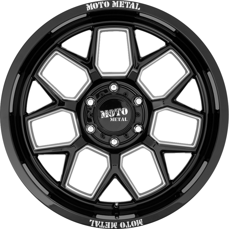 Moto Metal 20x10 MO803 Gloss Black Milled -18mm