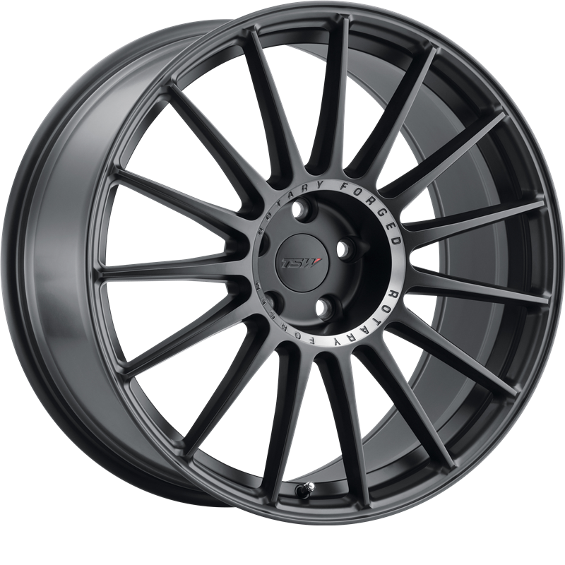 TSW 19x8.5 Paddock Semi Gloss Black w/ Machined Tinted Ring +40mm