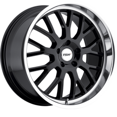 TSW 20x10 Tremblant Gloss Black w/ Mirror Cut Lip +25mm