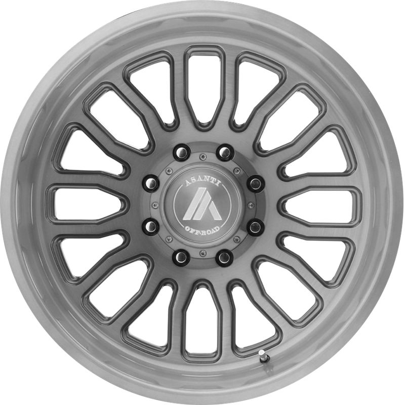 Asanti 20x10 AB815 Workhorse Brushed Titanium -12mm