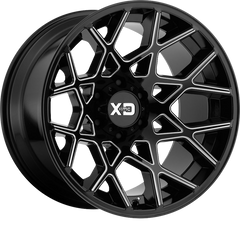 XD 20x10 XD831 Chopstix Gloss Black Milled -24mm