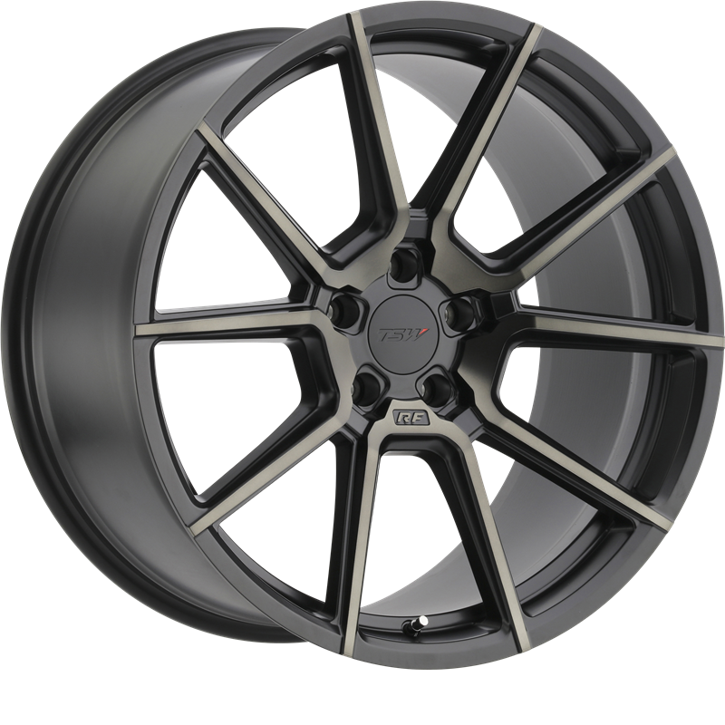 TSW 17x8 Chrono Matte Black w/ Machined Face and Dark Tint +35mm