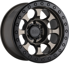 Black Rhino 17x8.5 Riot Beadlock Matte Bronze w/ Black Ring and Black Bolts -38mm