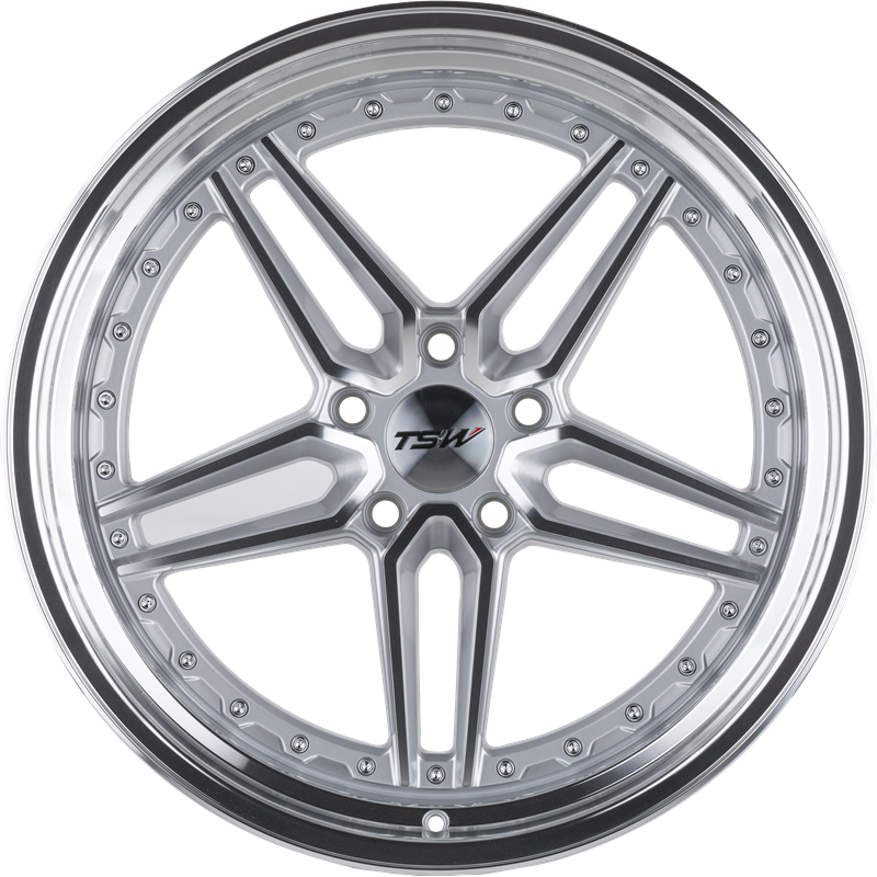 TSW 20x9 Ascari Silver w/ Mirror Cut Face and Lip +32mm