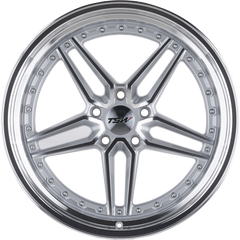 TSW 20x9 Ascari Silver w/ Mirror Cut Face and Lip +32mm