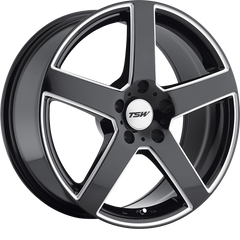 TSW 20x10 Rivage Gloss Black w/ Milled Spokes +25mm