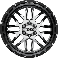 XD 20x10 XD201 Grenade Chrome w/ Gloss Black Milled Lip -18mm