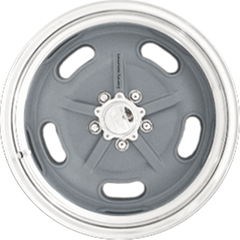 American Racing 17x7 VN470 Salt Flat Mag Gray Center w/ Polished Barrel +0mm