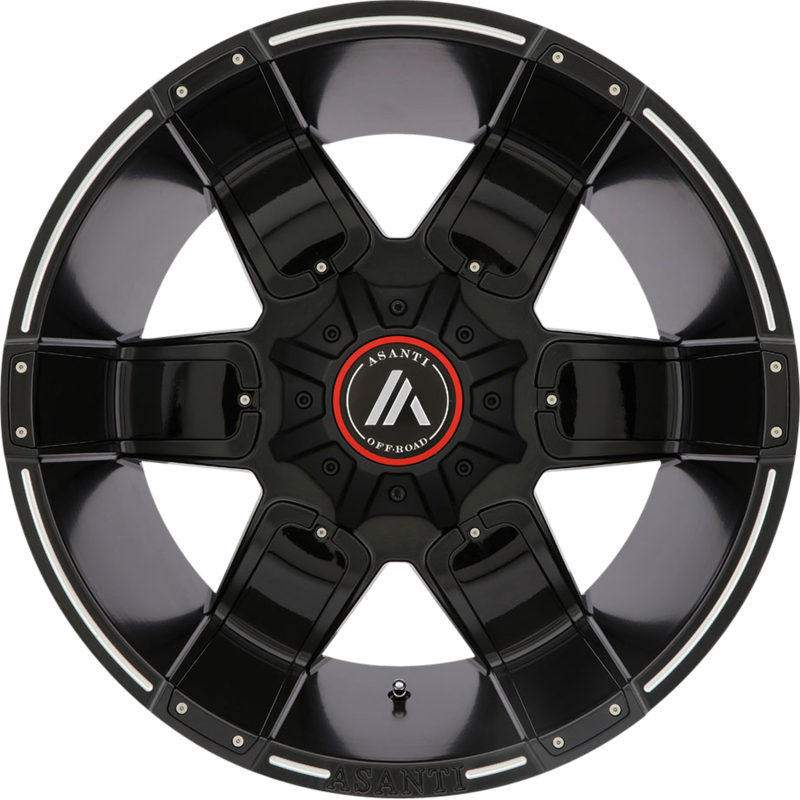 Asanti 20x10 AB811 Warthog Satin Black Milled -24mm