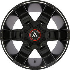 Asanti 20x10 AB811 Warthog Satin Black Milled -24mm