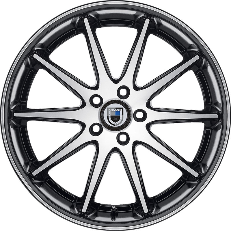 Asanti 20x8.5 ABL-4 Capella Gloss Black w/ Machined Face +20mm