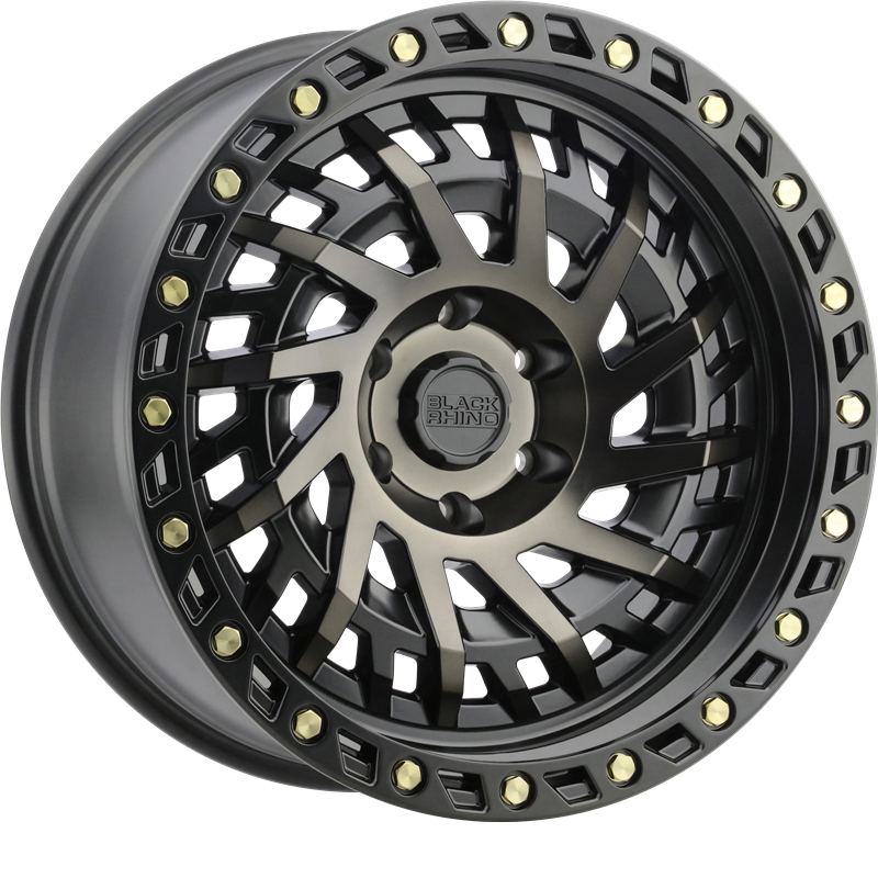 Black Rhino 20x9.5 Shredder Matte Black w/ Machined Dark Tint +12mm