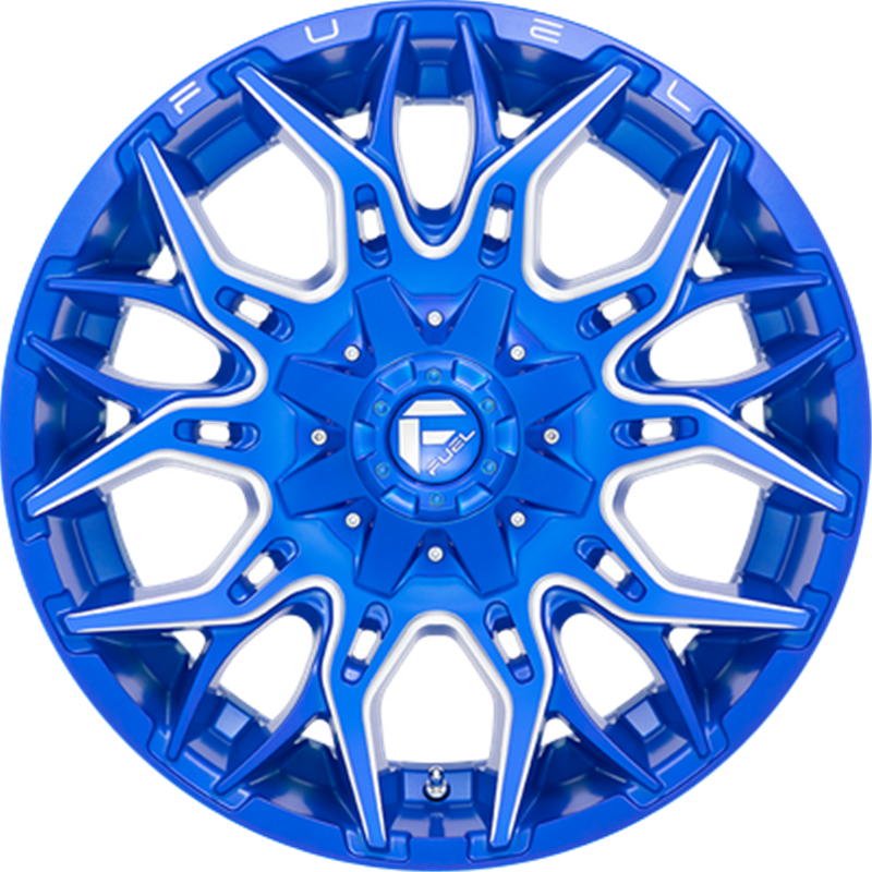 Fuel 20x9 D770 Twitch Anodized Blue Milled +1mm