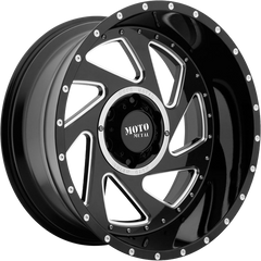 Moto Metal 20x12 MO989 Change Up Gloss Black Milled w/ Brushed Inserts -44mm