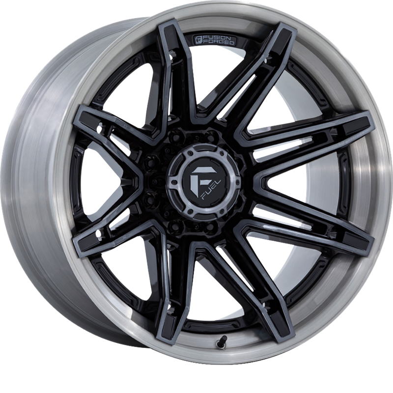 Fuel 20x10 FC401 Brawl Gloss Black w/ Brushed Face and Gray Tint -18mm