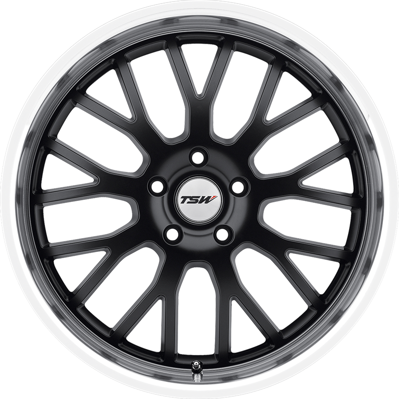 TSW 20x10 Tremblant Gloss Black w/ Mirror Cut Lip +25mm