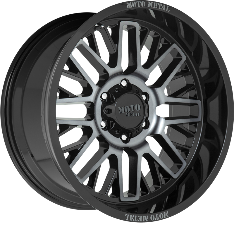 Moto Metal 20x9 MO802 Warlock Gloss Black Machined w/ Gray Tint +0mm