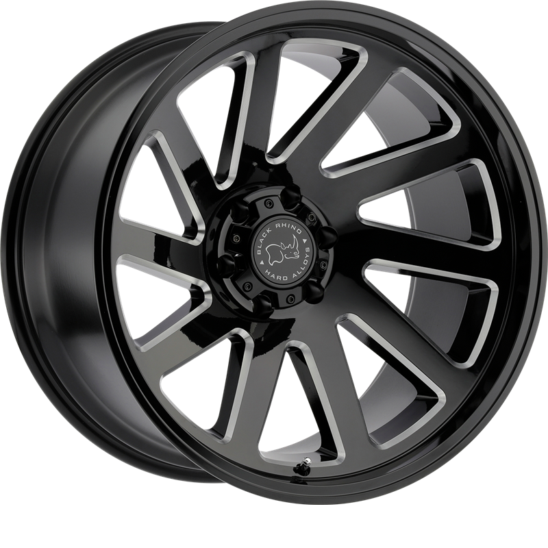 Black Rhino 20x9.5 Thrust Gloss Black w/ Milled Spokes +6mm