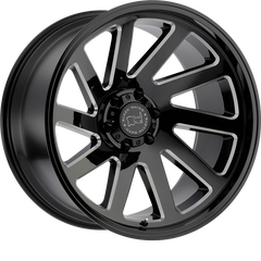 Black Rhino 20x9.5 Thrust Gloss Black w/ Milled Spokes +6mm