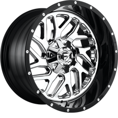 Fuel 20x10 D211 Triton Chrome Face w/ Gloss Black Lip -19mm