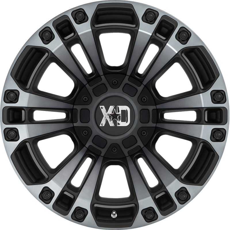 XD 20x9 XD851 Monster 3 Satin Black w/ Gray Tint +18mm