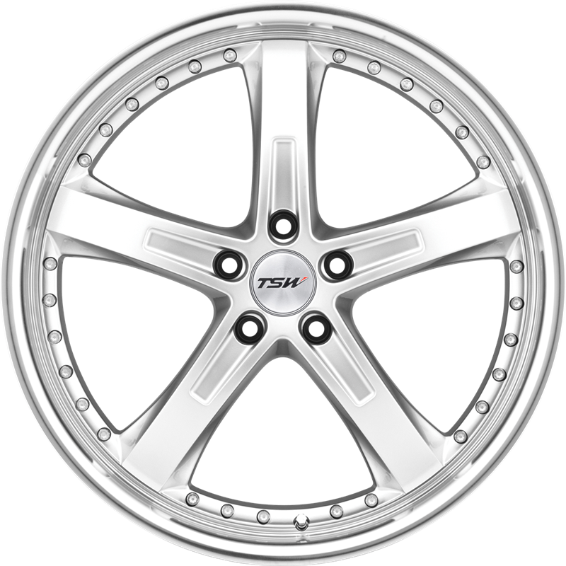 TSW 20x10 Jarama Hyper Silver w/ Mirror Cut Lip +25mm