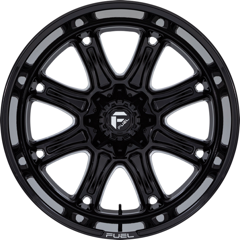 Fuel 20x9 Darkstar Gloss Black Milled +1mm