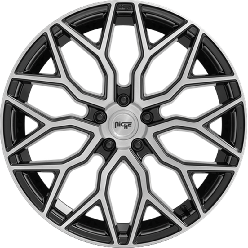 Niche 19x9.5 M262 Mazzanti Gloss Black w/ Brushed Face +25mm