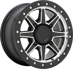 Black Rhino Powersports 15x7 Webb UTV Gloss Black w/ Machined Face +36mm