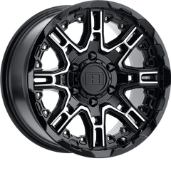 Level 8 20x10 Slingshot Gloss Black w/ Machined Face -23mm