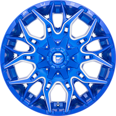 Fuel 20x9 D770 Twitch Anodized Blue Milled +1mm