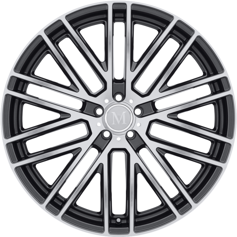 Mandrus 20x10 Masche Gloss Gunmetal w/ Mirror Cut Face +50mm