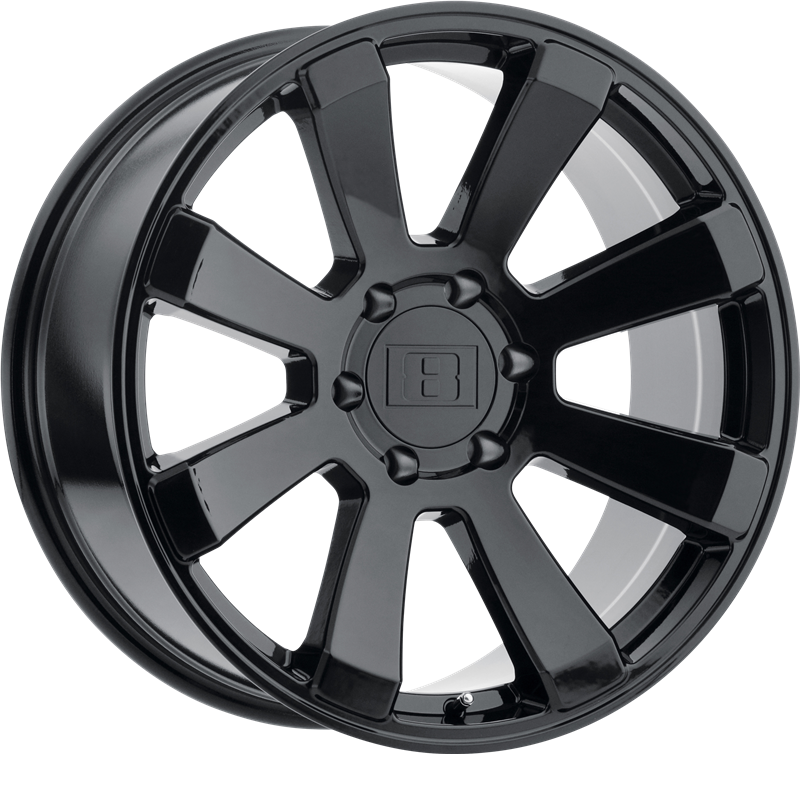 Level 8 17x8.5 Enforcer Gloss Black -6mm