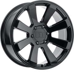 Level 8 17x8.5 Enforcer Gloss Black -6mm