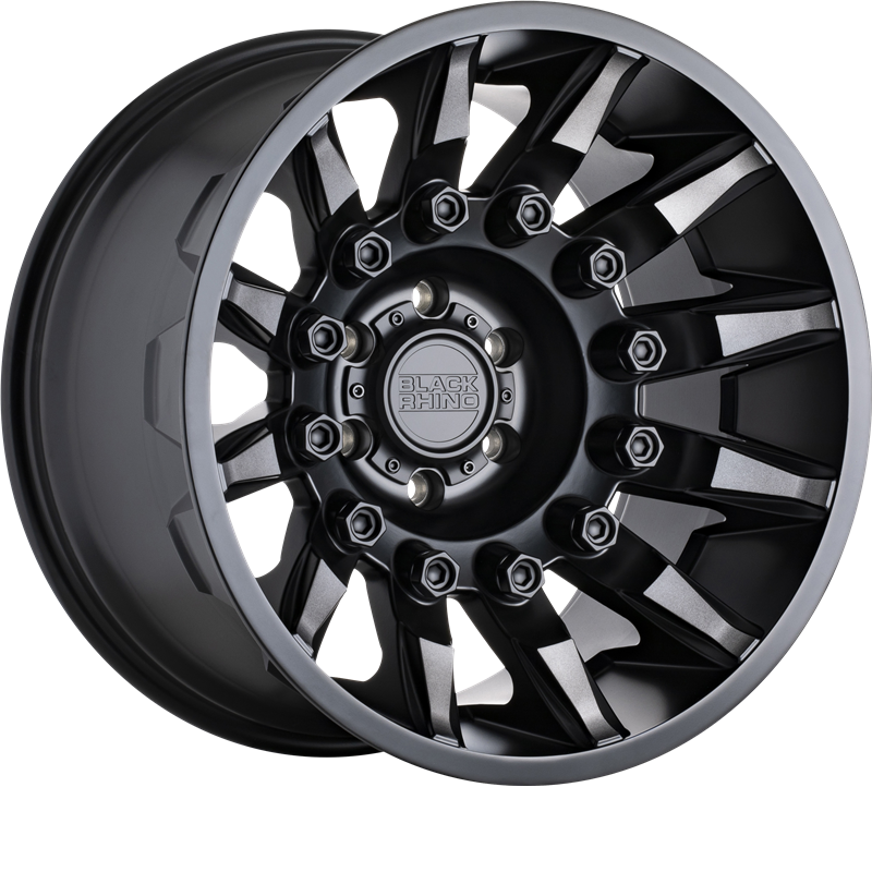 20x9 Wheel Matte Black w/ Machined Tinted Spokes -18mm Black Rhino ...