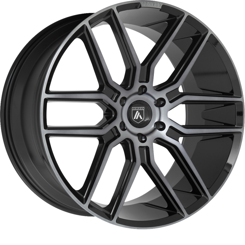 Asanti 20x9 ABL-28 Baron Gloss Black w/ Gray Tint +15mm