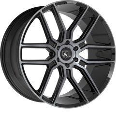 Asanti 20x9 ABL-28 Baron Gloss Black w/ Gray Tint +15mm