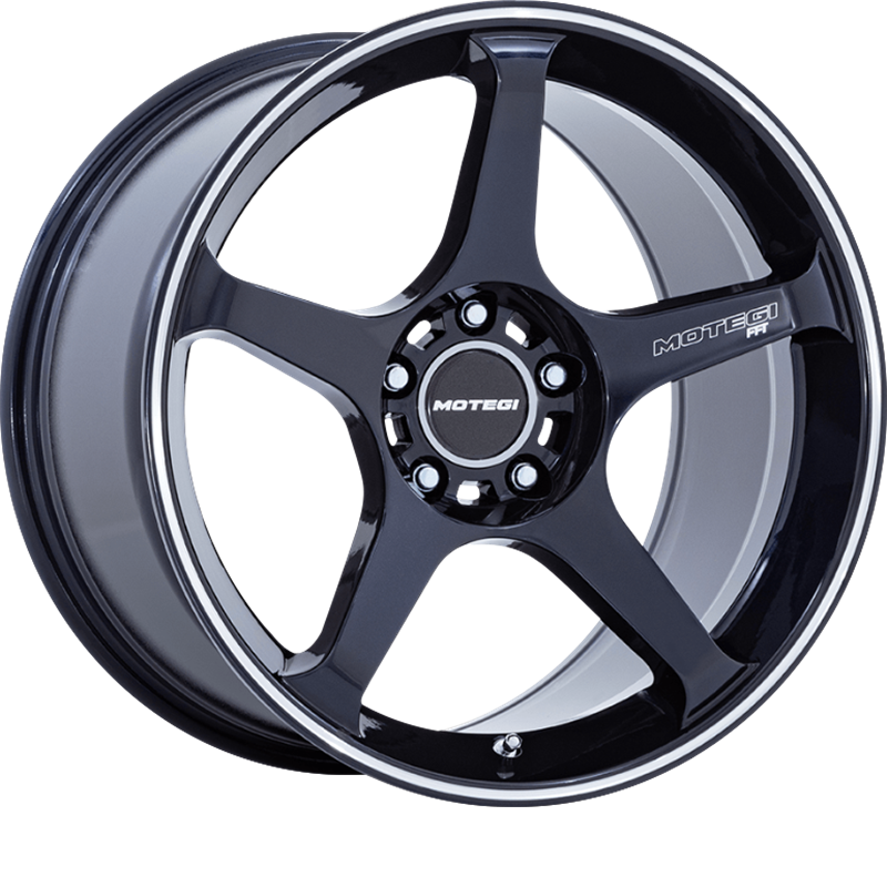 Motegi Racing 18x9.5 MR159 Battle V Obsidian Blue w/ Machined Lip Stripe +15mm