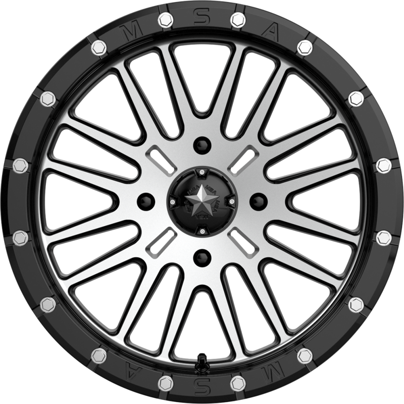 MSA Offroad Wheels 15x7 M37 Brute Beadlock Gloss Black Machined +10mm