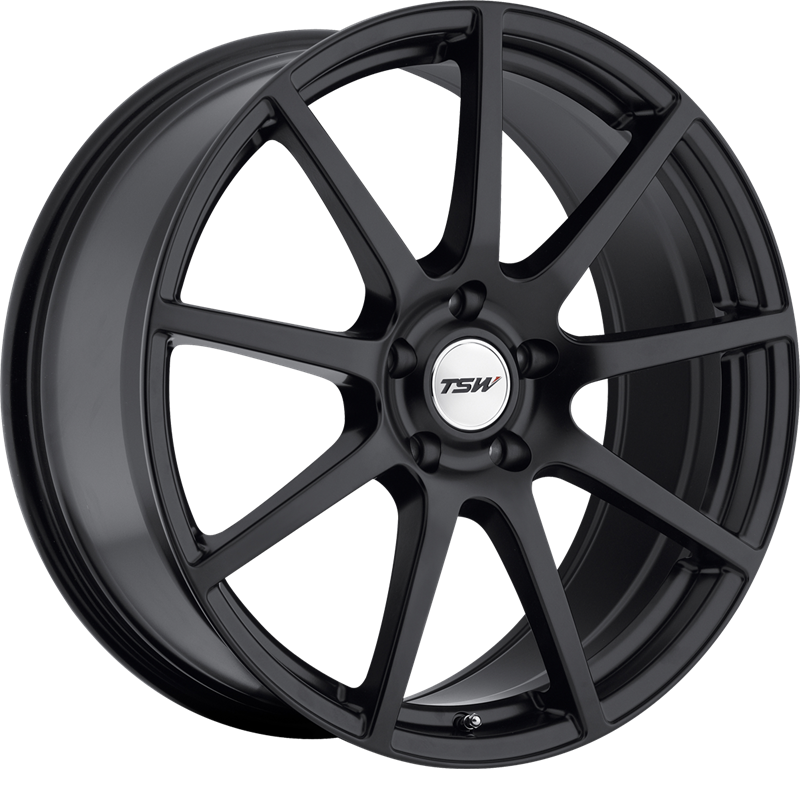 TSW 17x8 Interlagos Matte Black +45mm