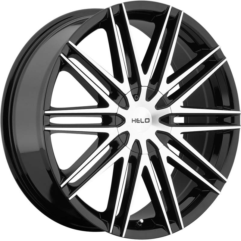 Helo 17x7.5 HE880 Gloss Black w/ Machined Face +42mm