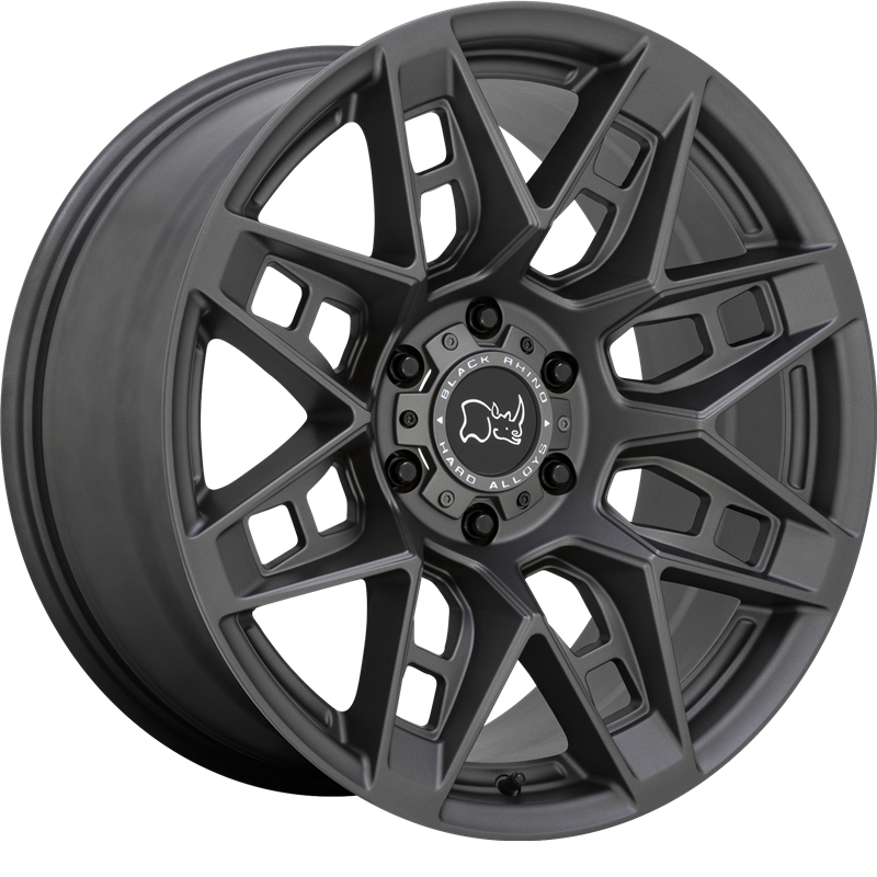 Black Rhino 18x9.5 Caprock Matte Gunmetal +12mm