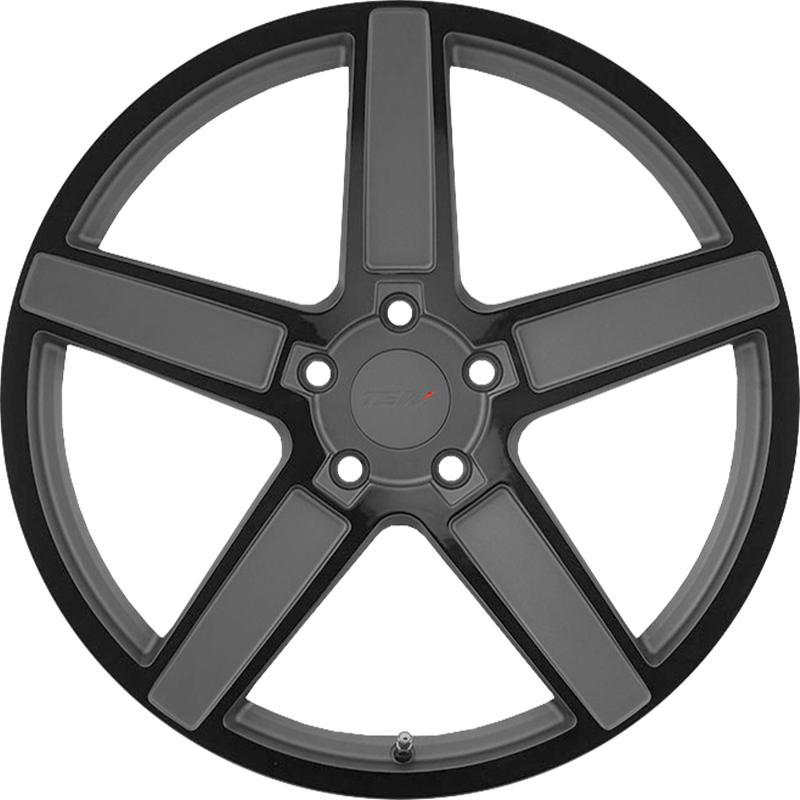 TSW 20x10 Ascent Matte Gunmetal w/ Gloss Black Face +25mm