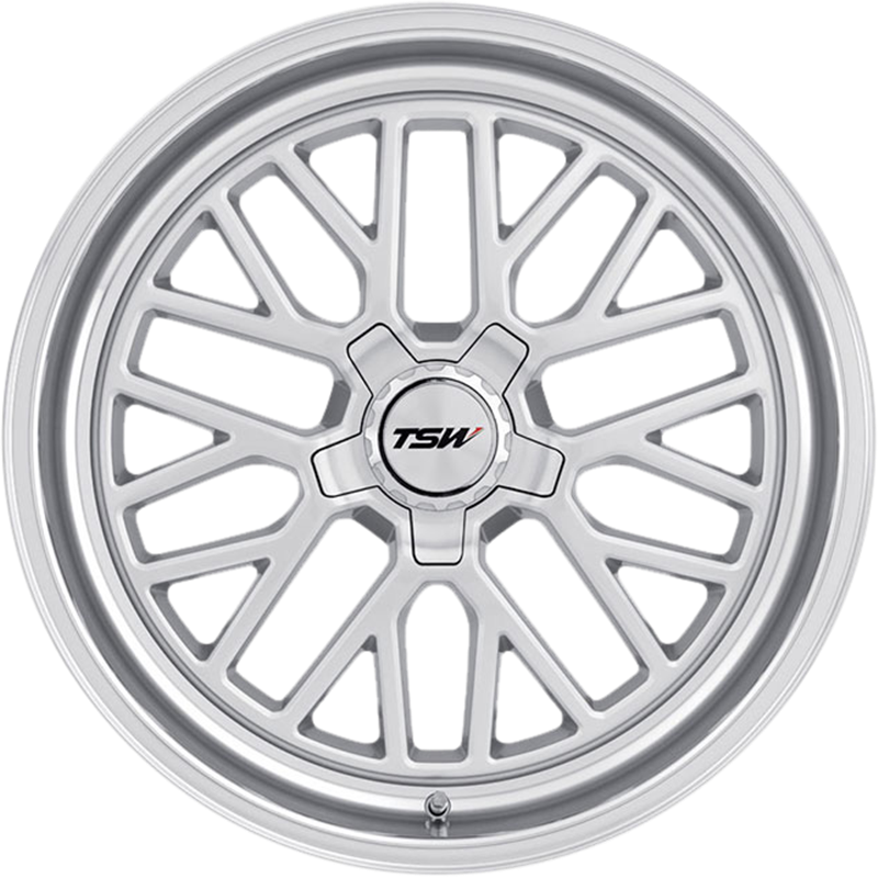 TSW 20x10 Hockenheim-S Silver w/ Mirror Cut Lip +25mm