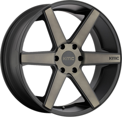 KMC 20x8.5 KM704 District Truck Matte Black w/ Dark Tint +15mm