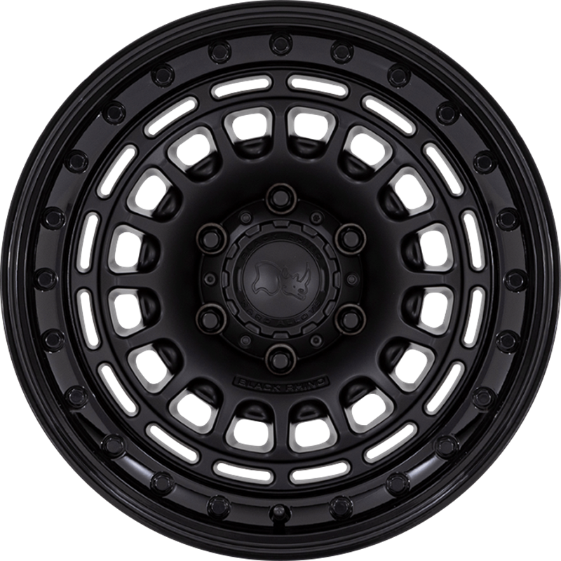 Black Rhino 17x9 BR014 Sahara Matte Black w/ Gloss Black Lip +0mm