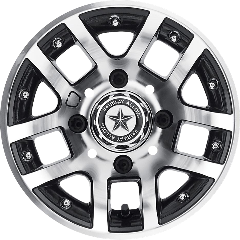 Fairway Alloys 10x7 FA121 Illusion Gloss Black Machined -25mm