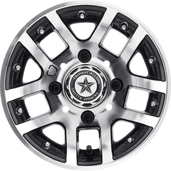 Fairway Alloys 10x7 FA121 Illusion Gloss Black Machined -25mm