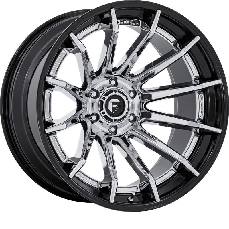 Fuel 20x9 FC403 Burn Chrome w/ Gloss Black Lip +1mm